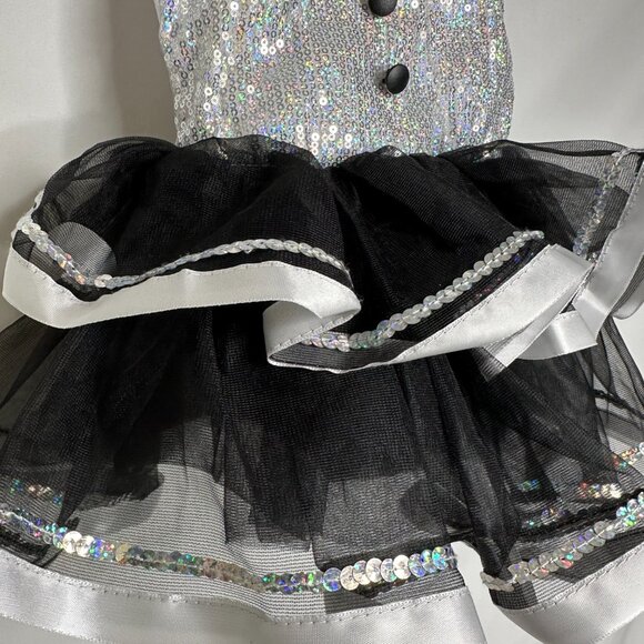 Silver Sequin Collared Tutu - Picture 2 of 8